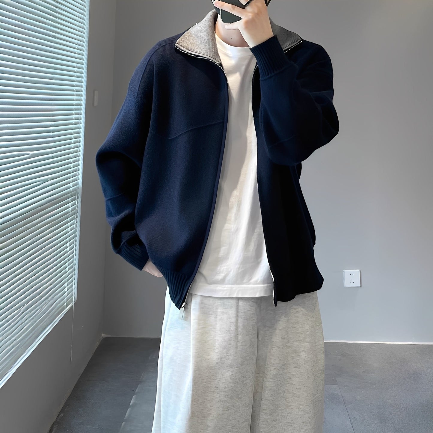 Henry - Cardigan modern, tricotat lejer pentru bărbați