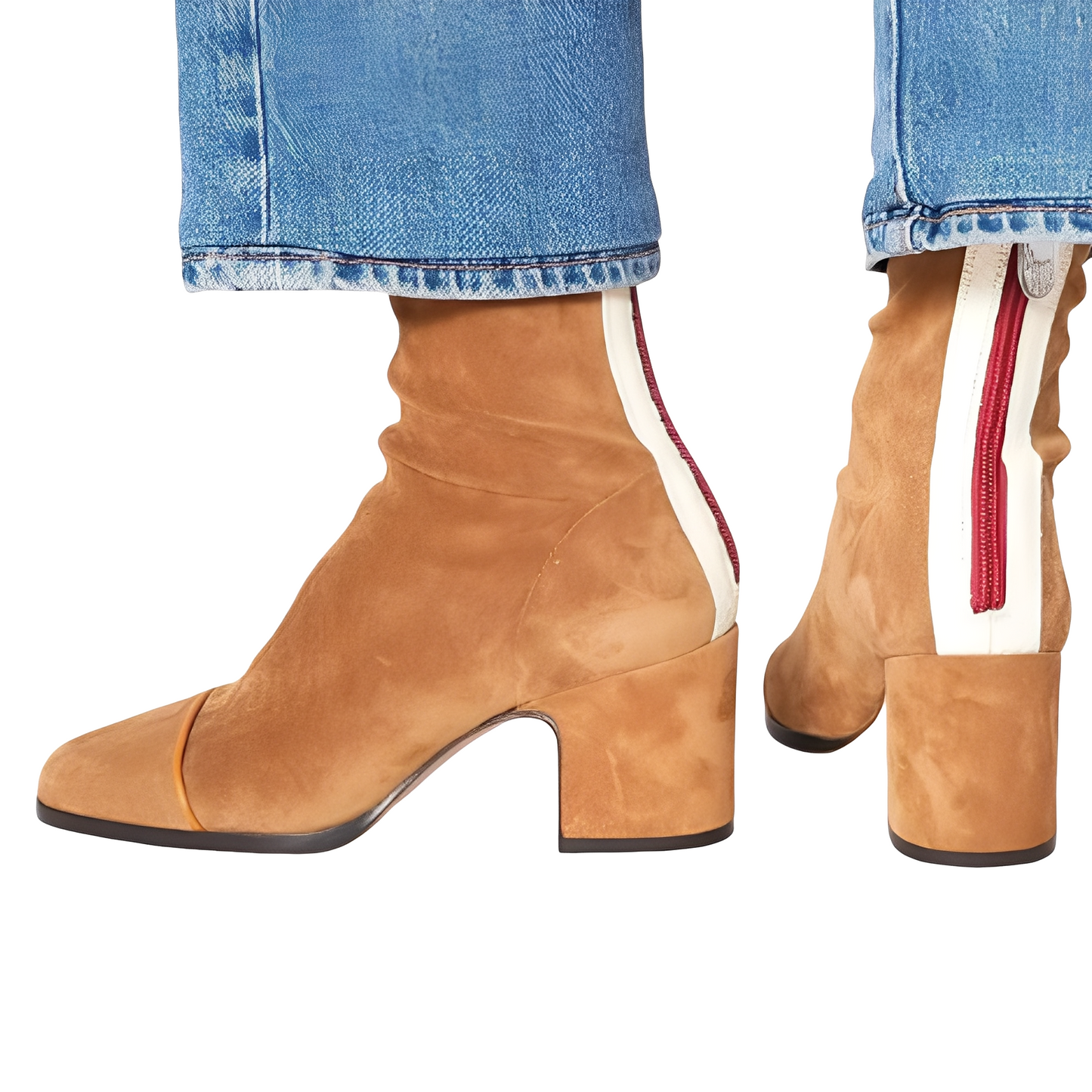 Juliana - Elegante botine cu toc pătrat pentru femei