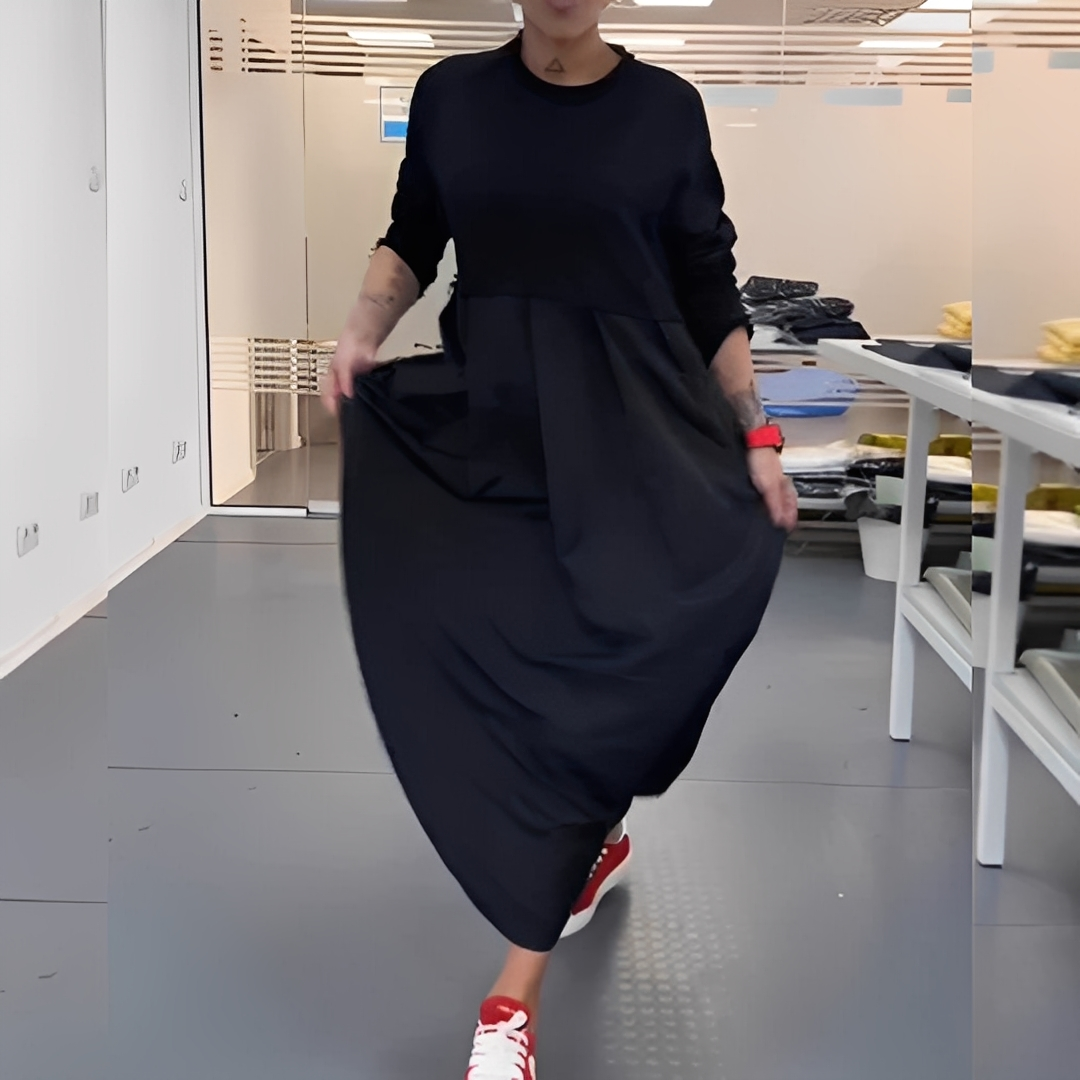 Gisèle - Rochie lejeră cu guler rotund pentru femei