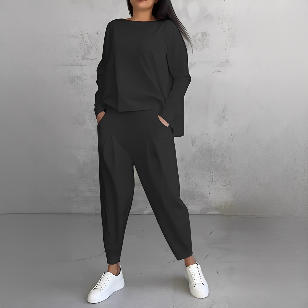 Lilian - Ansamblu cămașă și pantalon la modă pentru femei