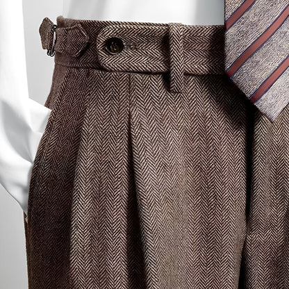 Osbert - Pantaloni casual din lână tweed pentru bărbați