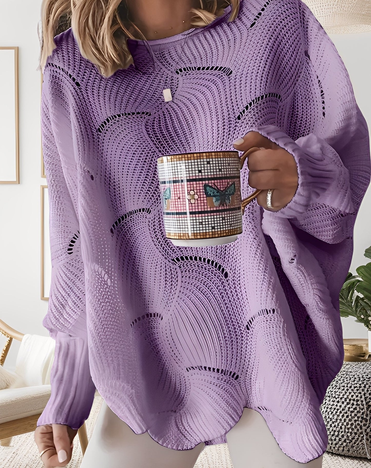 Kassandra - Pulover stilizat, cu decupaj, pentru femei