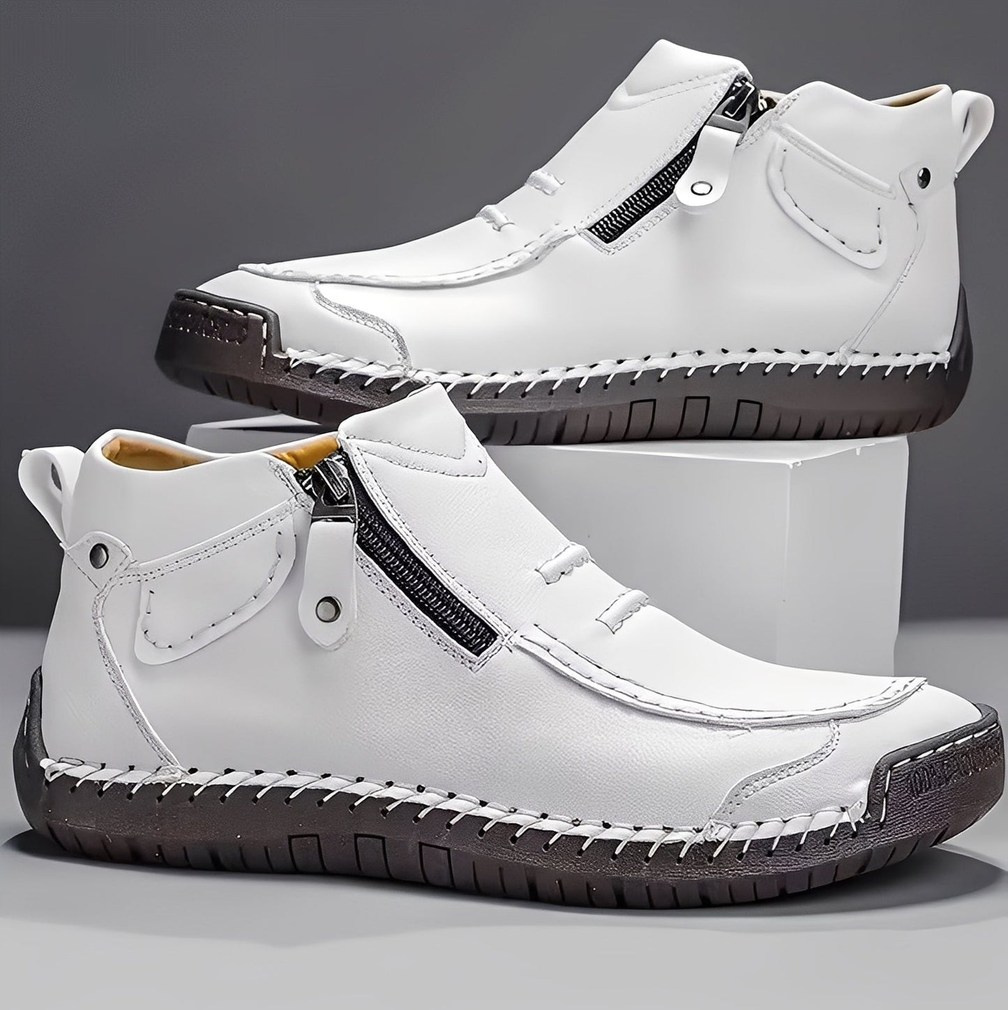 Ferdie - Pantofi moderni de confort cu fermoar pentru bărbați