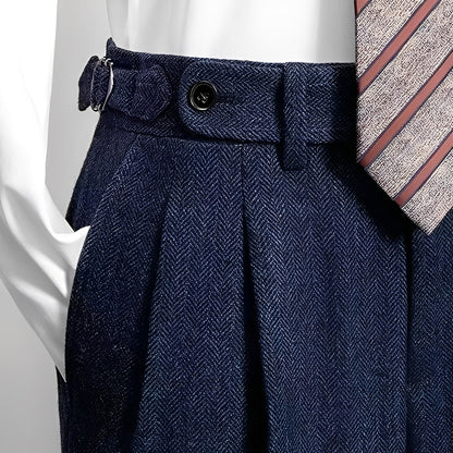 Osbert - Pantaloni casual din lână tweed pentru bărbați