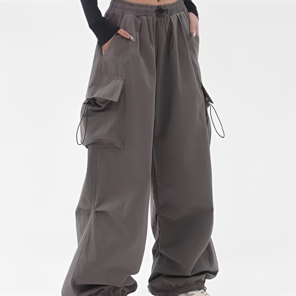 Leonie - Pantaloni Cargo cu Picior Larg