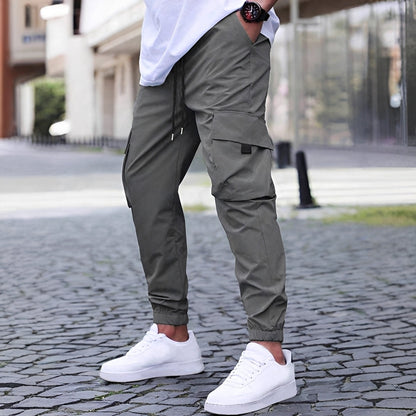 Ollie - Pantaloni cargo jogging casual, elastici, pentru bărbați