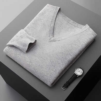 Myron - Pulover simplu din cașmir pentru bărbați