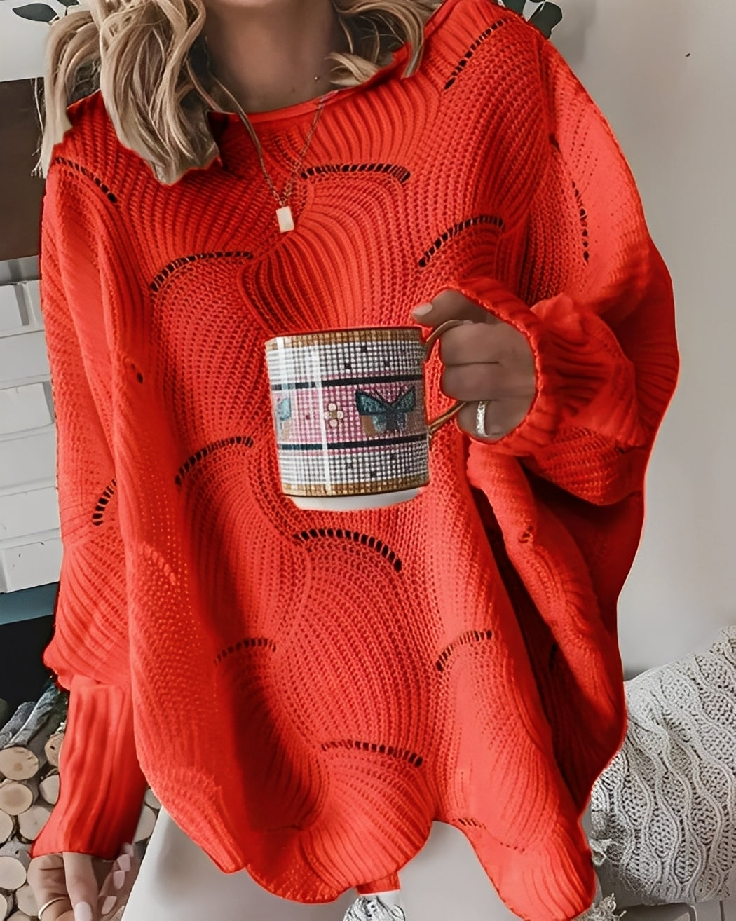 Kassandra - Pulover stilizat, cu decupaj, pentru femei