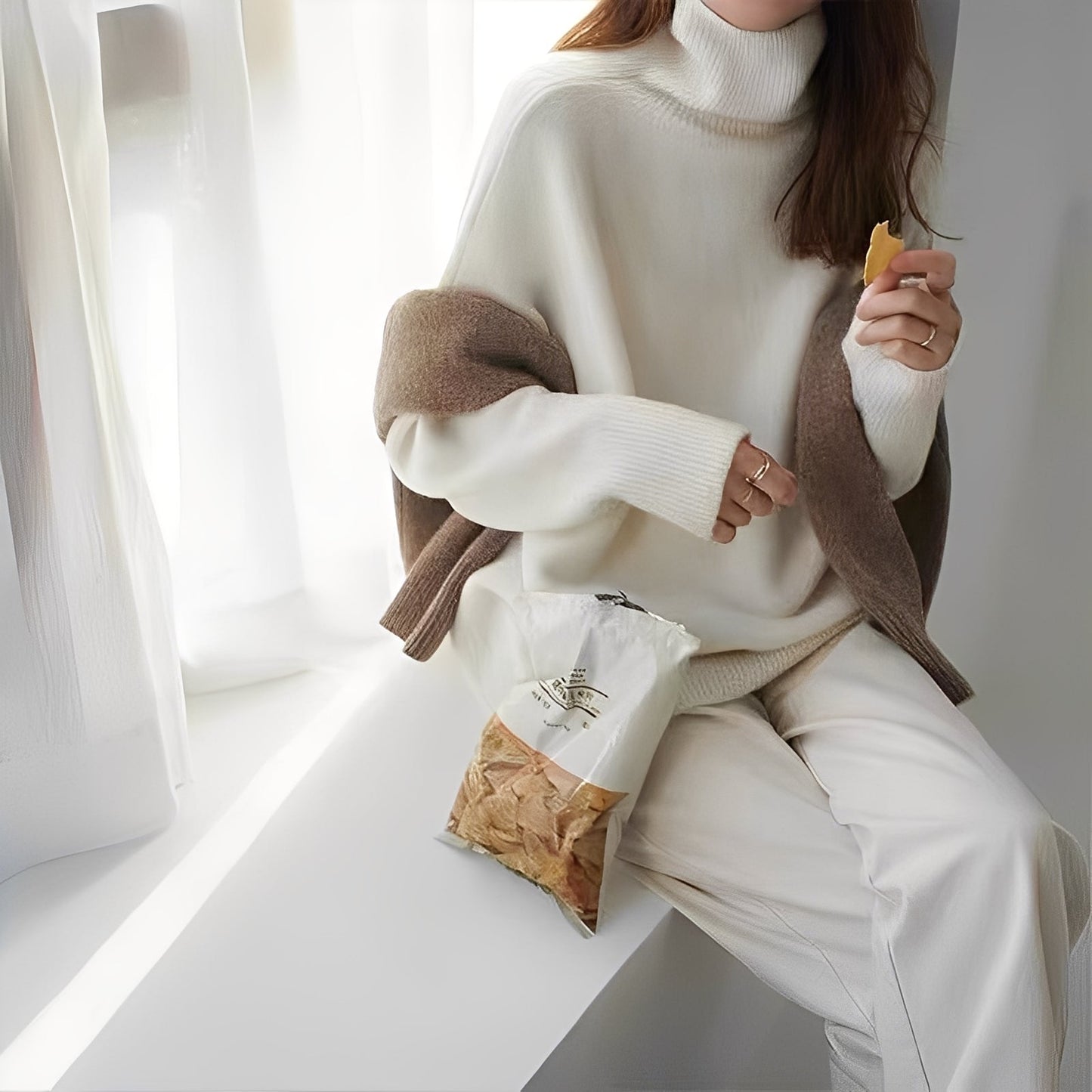 Clémentine - Pulover rafinat cu guler rulat pentru femei