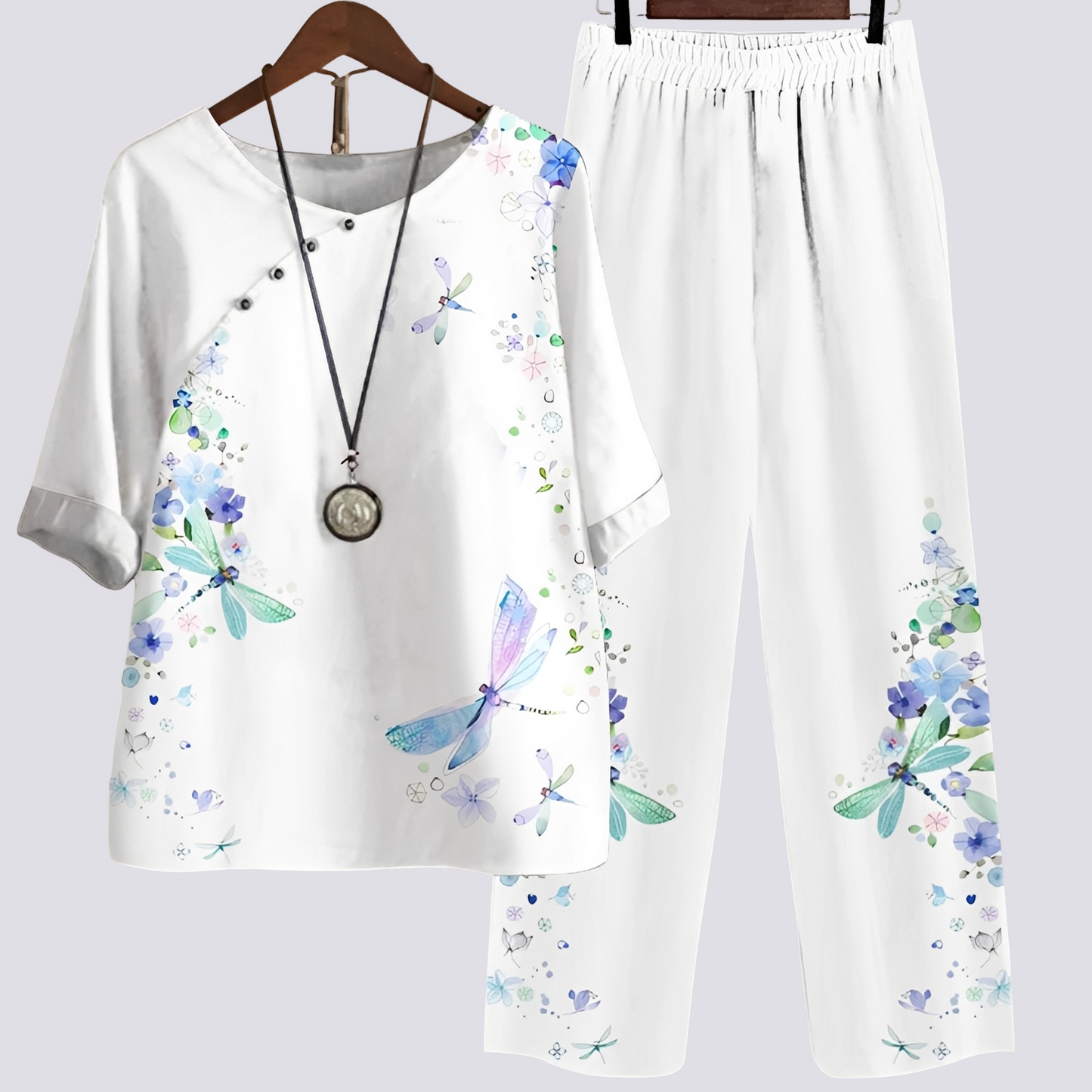 Jodie - Set stil elegant, confortabil cu print pentru femei