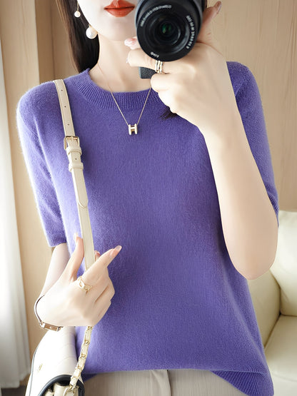 Blandine - Pulover de damă cu mâneci scurte