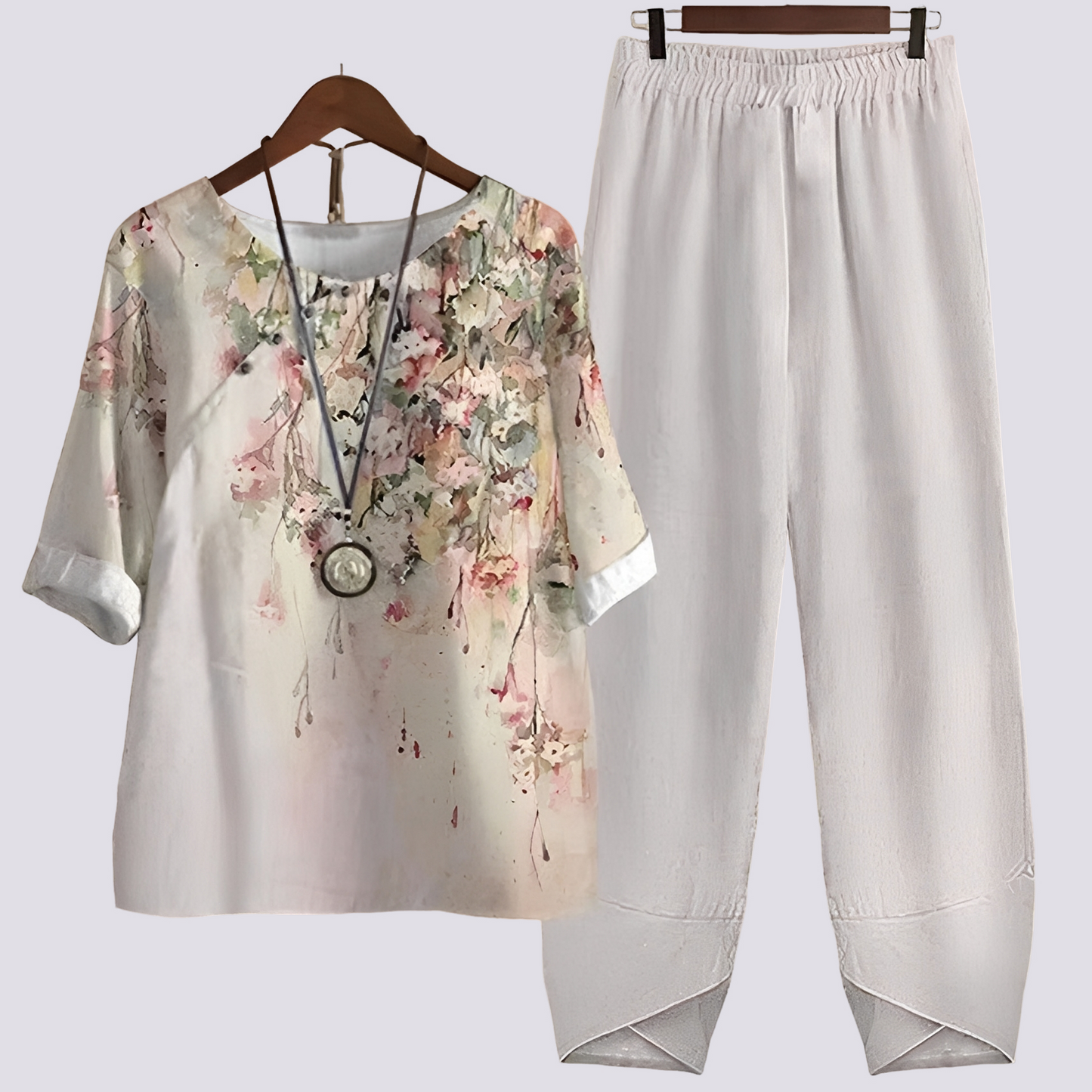 Jodie - Set stil elegant, confortabil cu print pentru femei