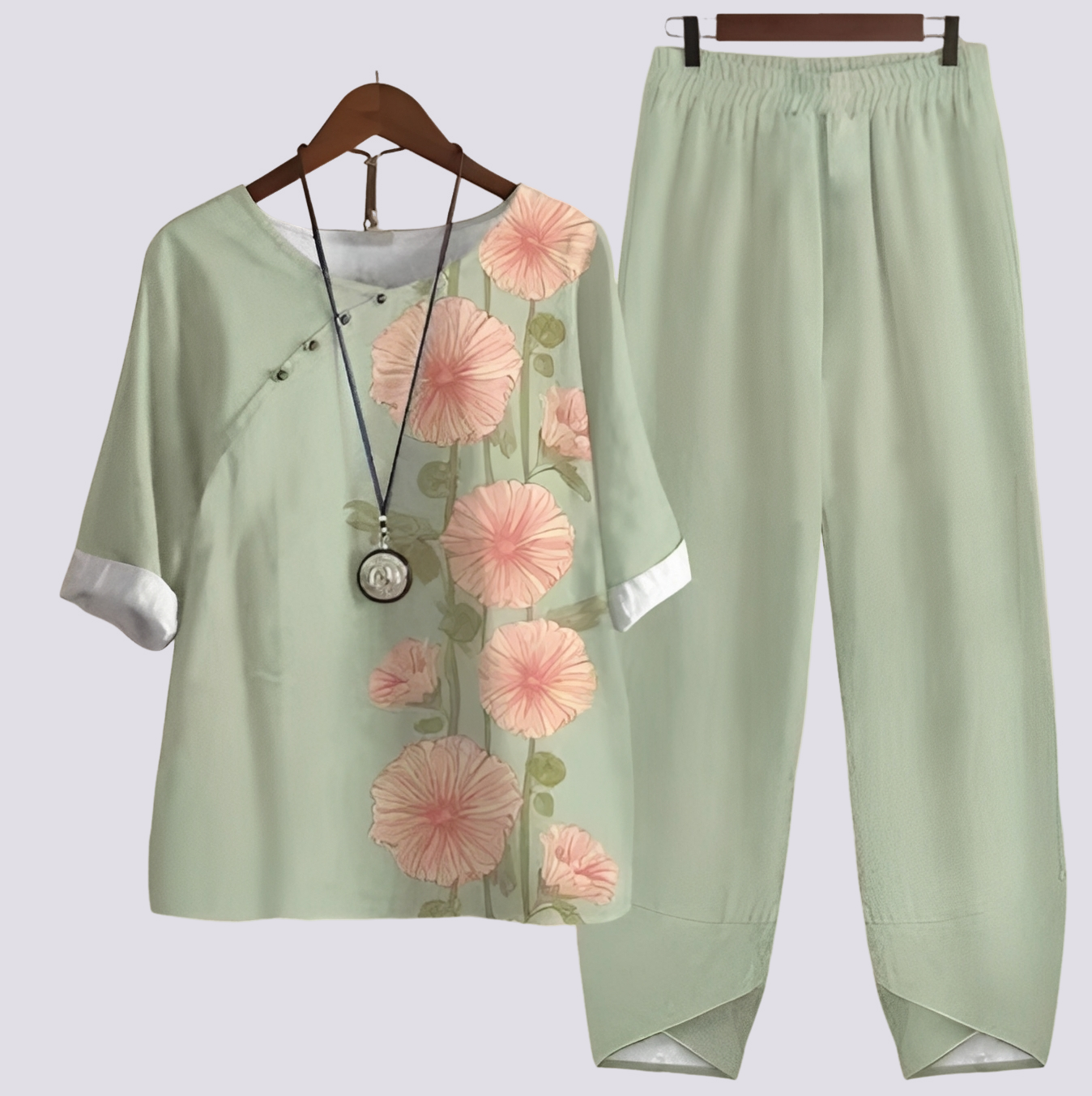 Jodie - Set stil elegant, confortabil cu print pentru femei