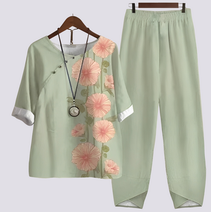 Jodie - Set stil elegant, confortabil cu print pentru femei