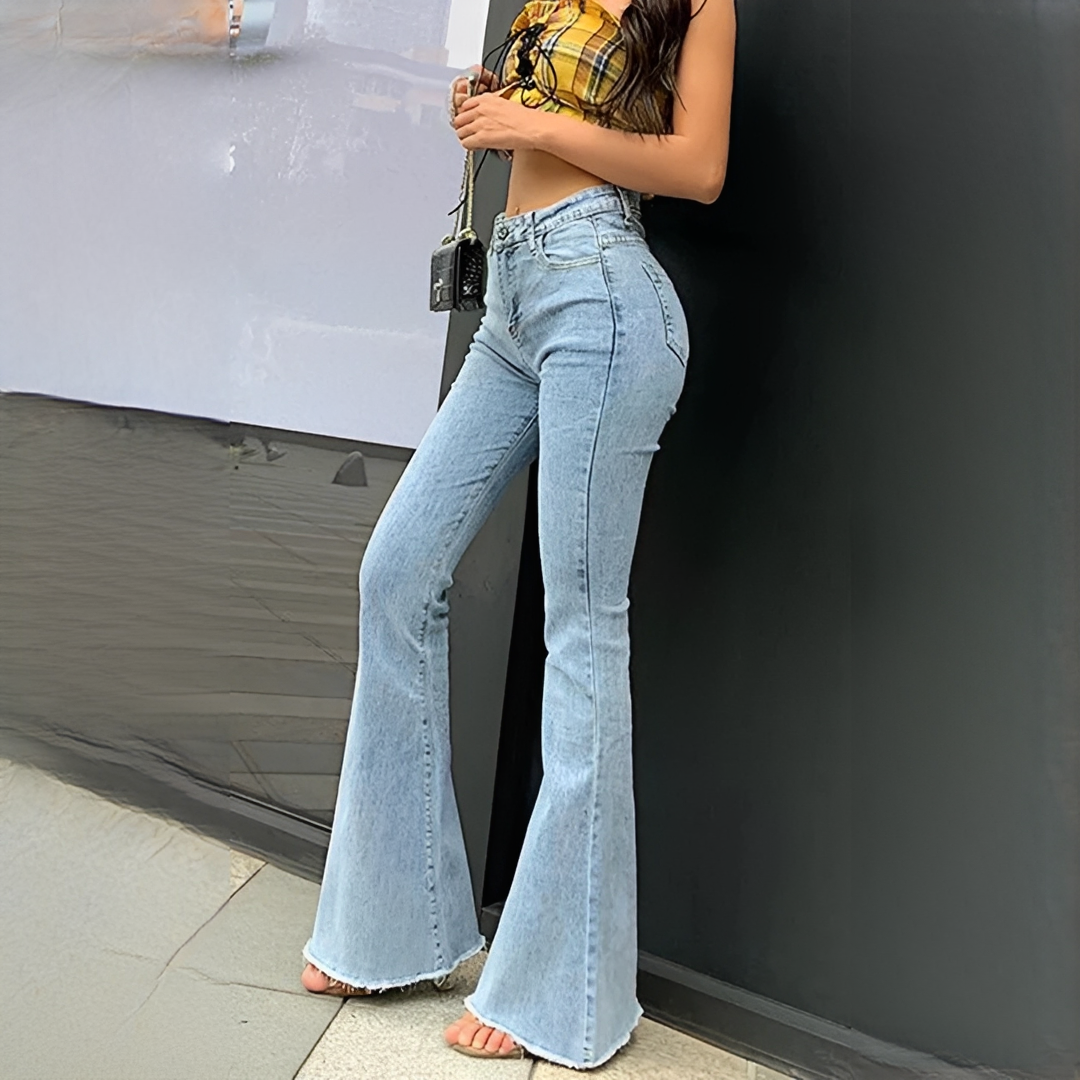 Clarissa - Blugi cu talie înaltă pentru femei