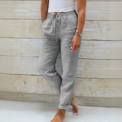 Dyan - Pantalon elegant cu șnur pentru femei