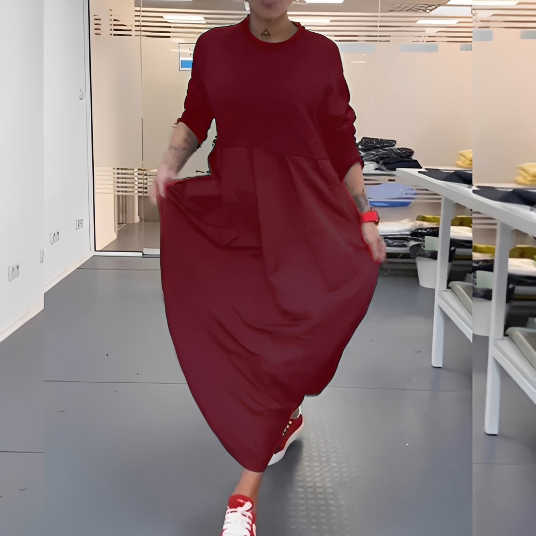 Gisèle - Rochie lejeră cu guler rotund pentru femei