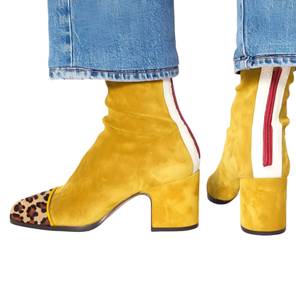 Juliana - Elegante botine cu toc pătrat pentru femei