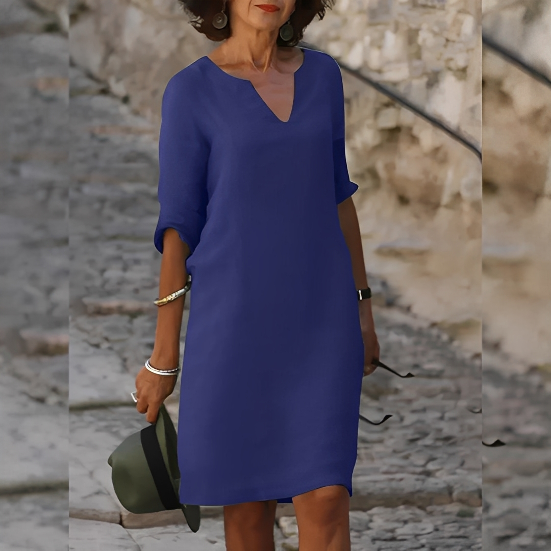 Guilaine - Rochie rafinată cu decolteu în V pentru femei