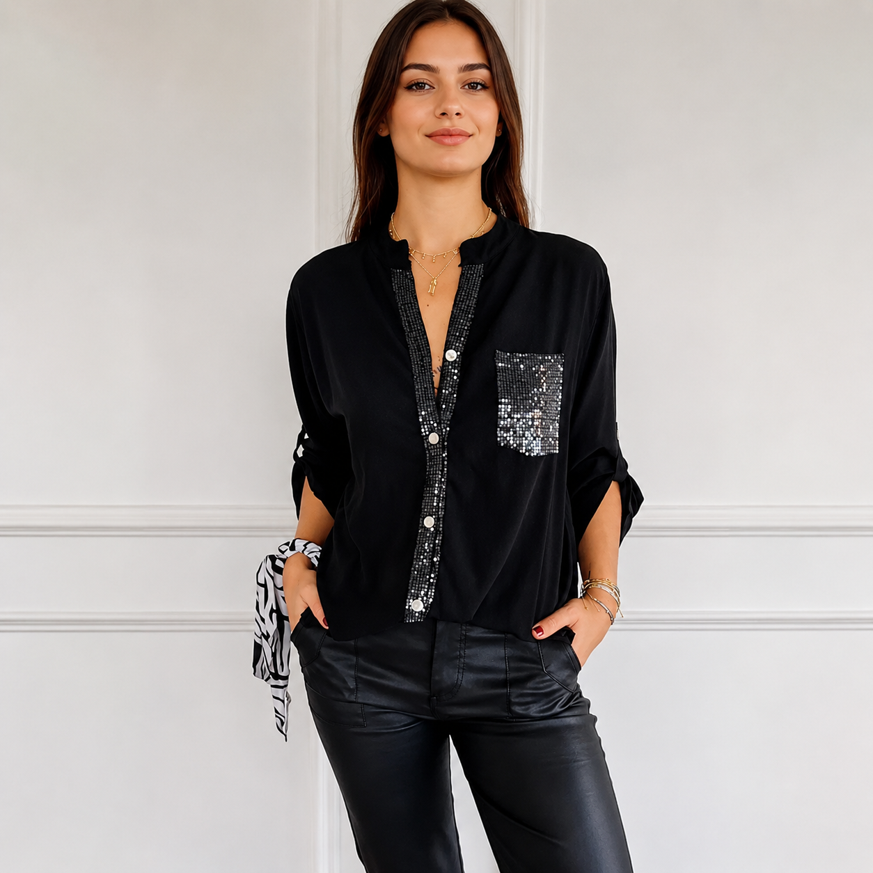Chalise - Bluză Elegantă cu Nasturi