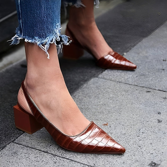 Alexia - Sandale clasice elegante cu vârf ascuțit pentru femei