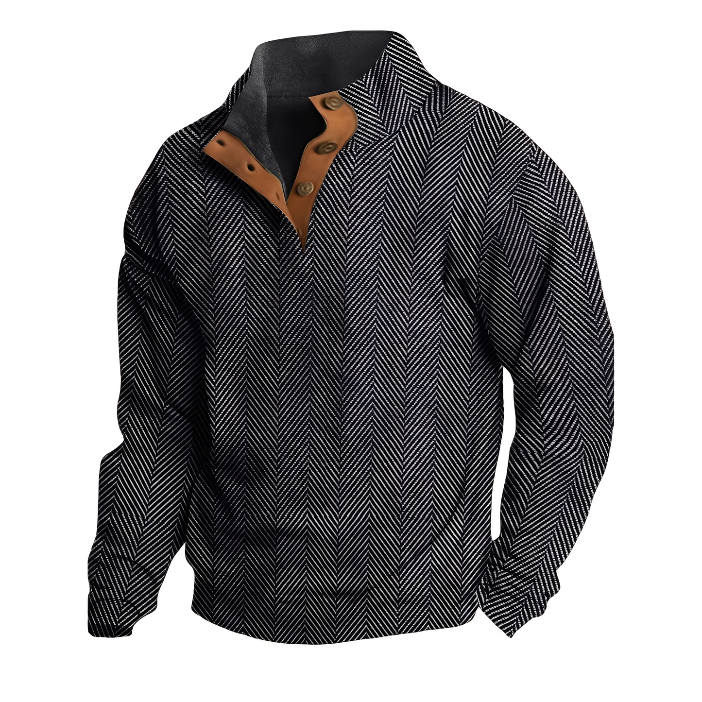 Austin - Pulover retro cu print stilizat pentru bărbați