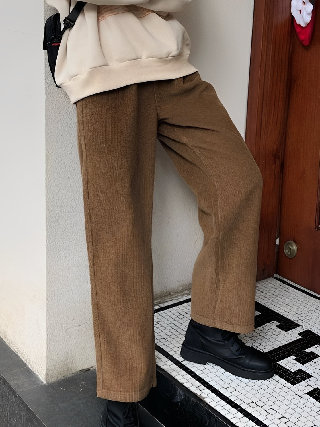 Joanne - Pantaloni cord largi și lejeri pentru femei