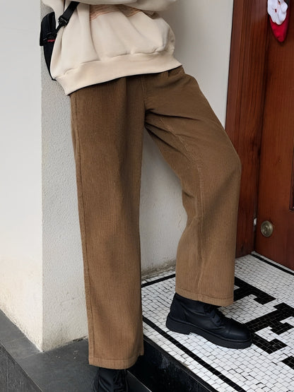 Joanne - Pantaloni cord largi și lejeri pentru femei