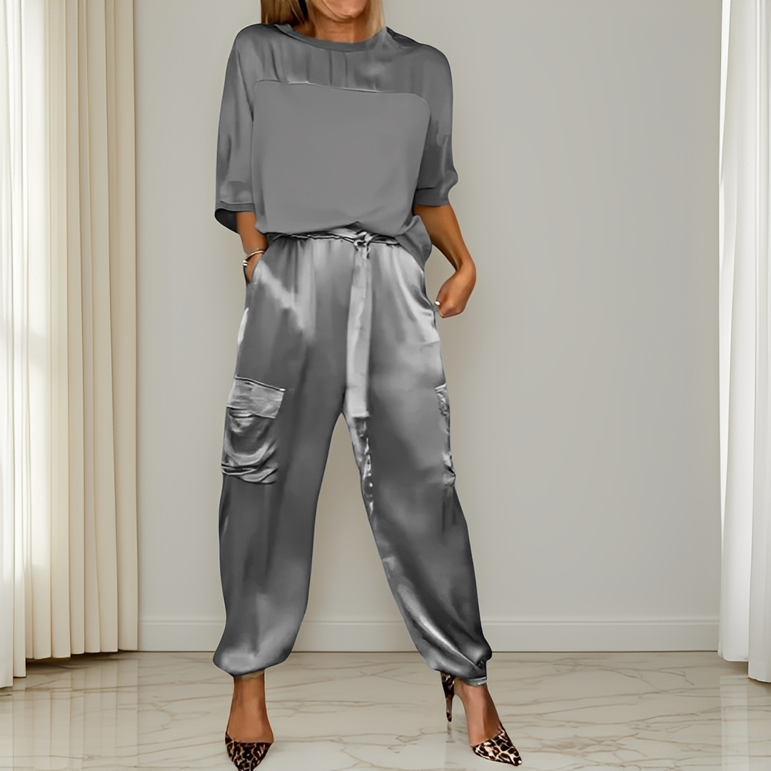 Cristel - Set de top și pantaloni eleganți pentru femei