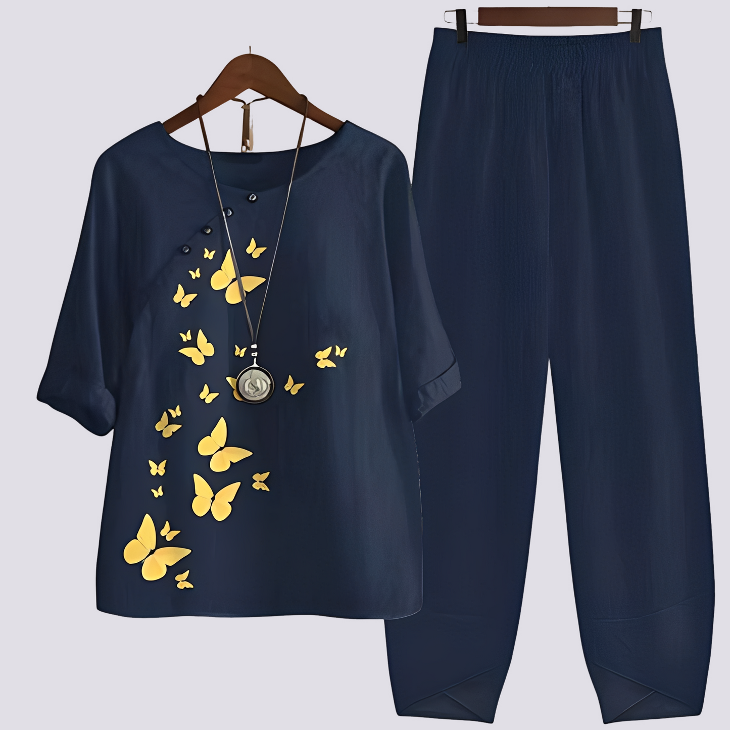 Jodie - Set stil elegant, confortabil cu print pentru femei