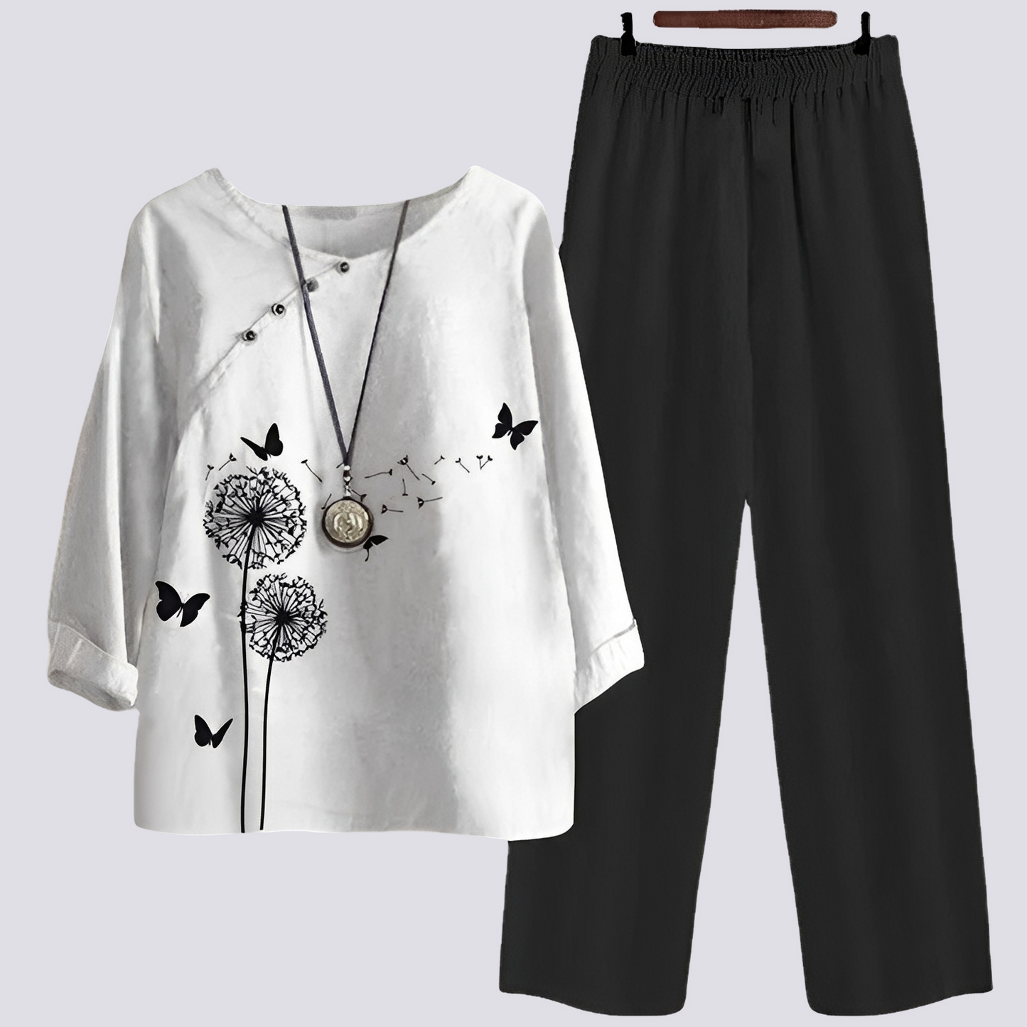 Jodie - Set stil elegant, confortabil cu print pentru femei