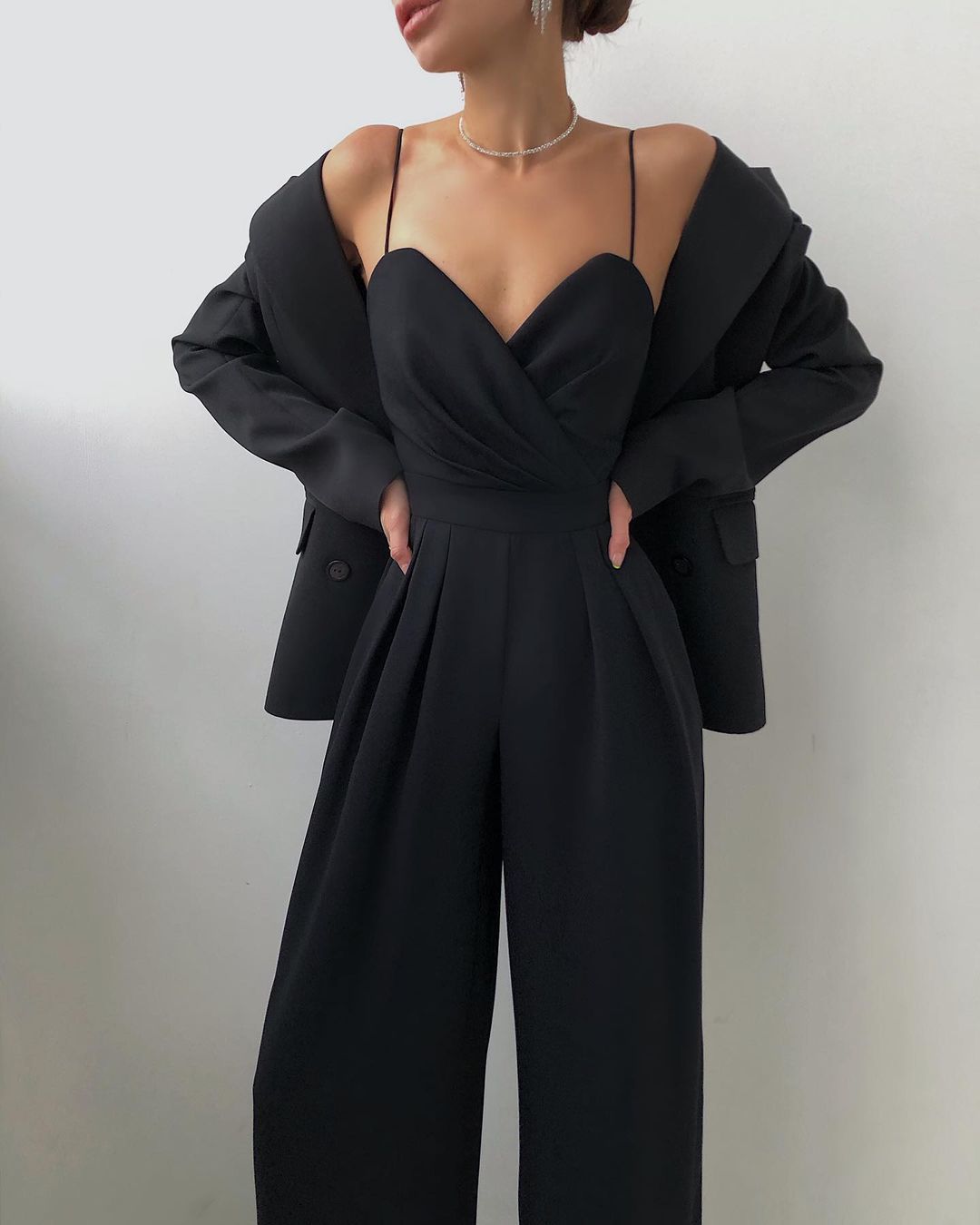 Becca - Salopetă Înaltă și Sophisticată cu Talie Înaltă