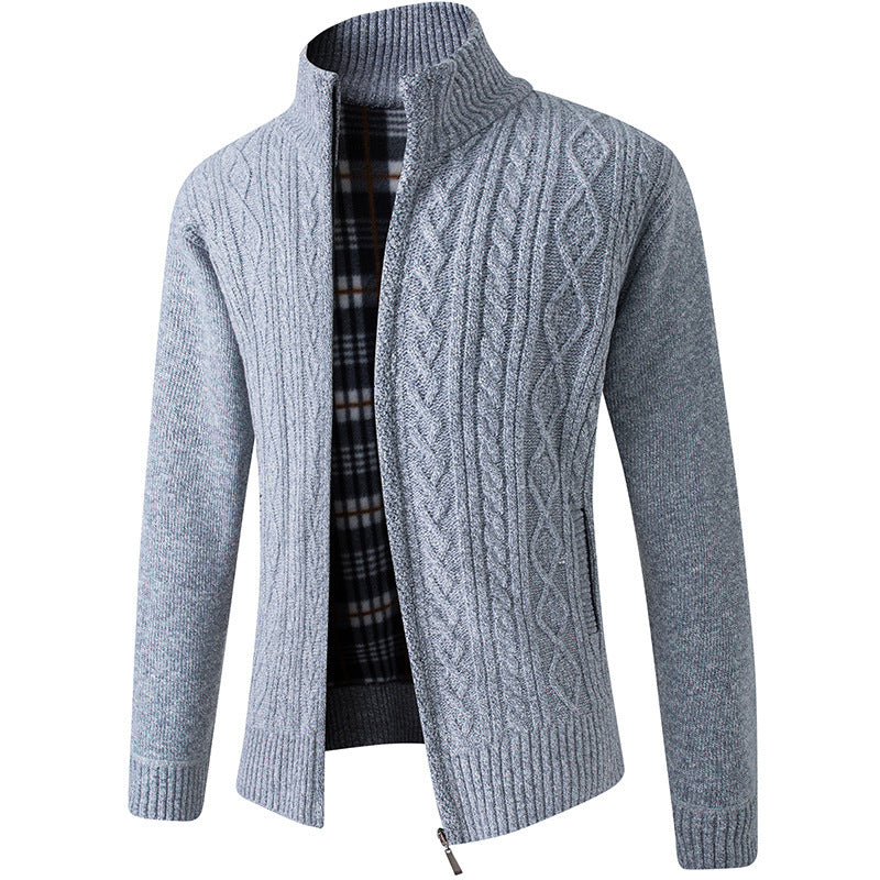 Jeffery - Cardigan stil elegant din catifea pentru bărbați