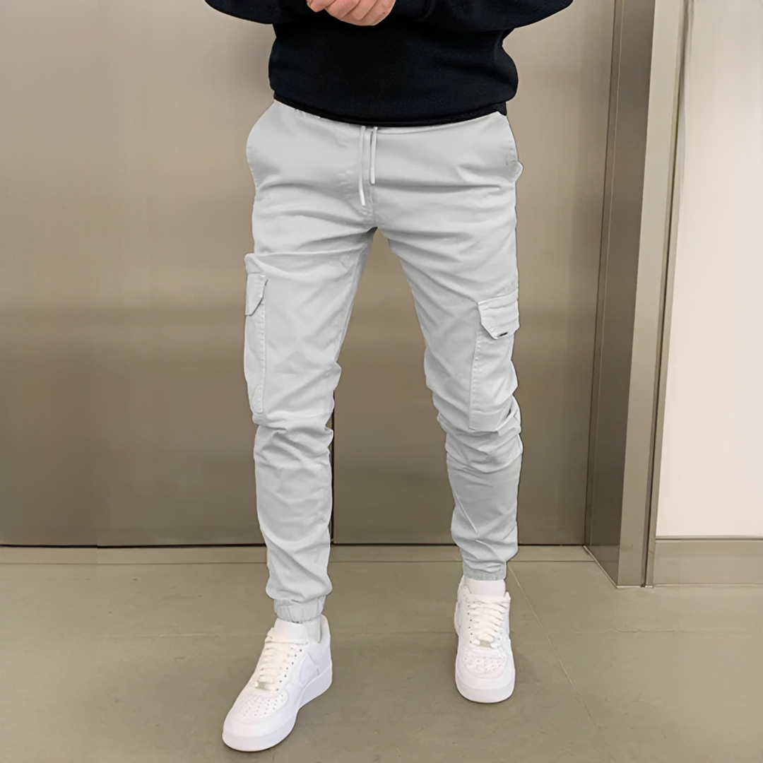 Khalid - Pantalon cargo elastic pentru bărbați