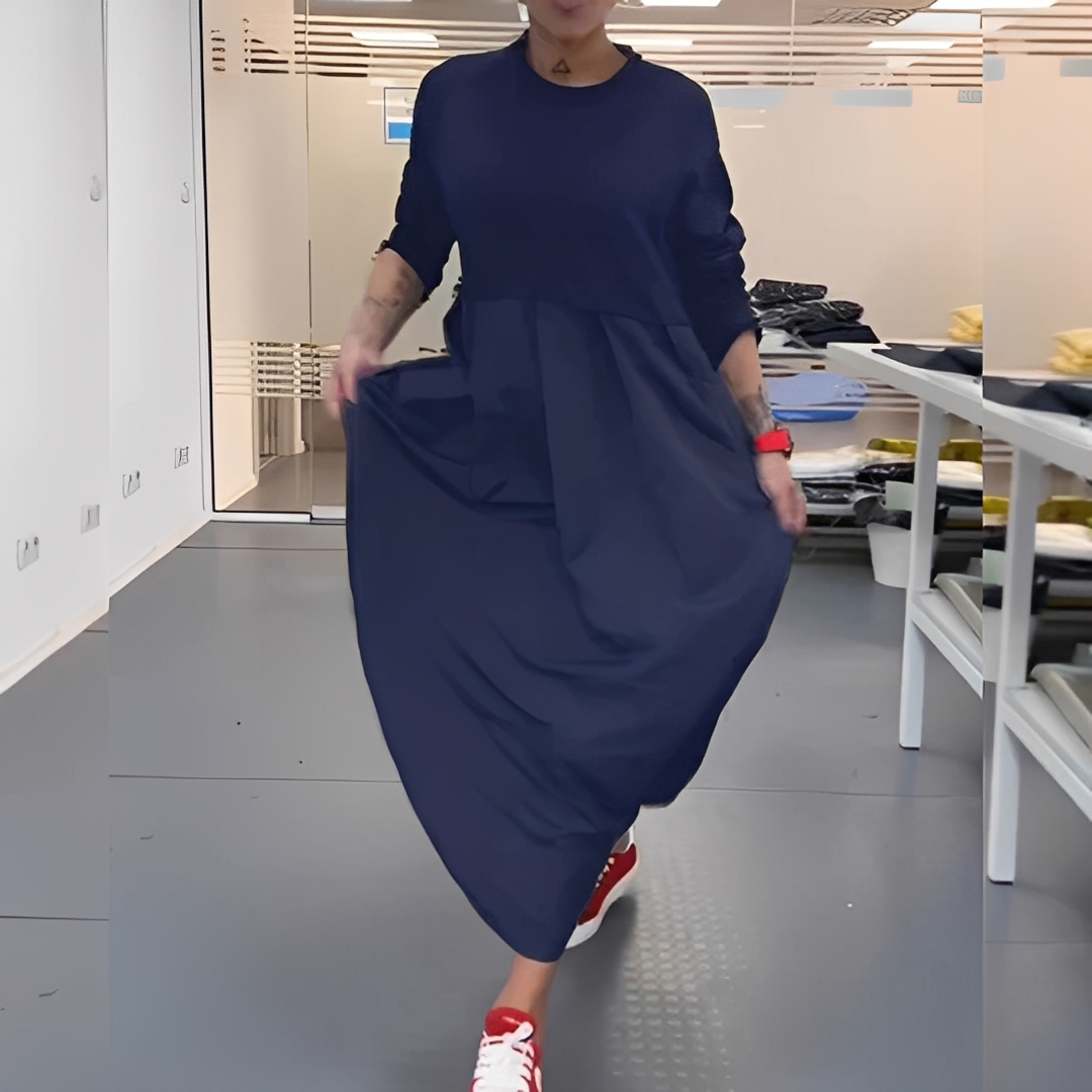 Gisèle - Rochie lejeră cu guler rotund pentru femei