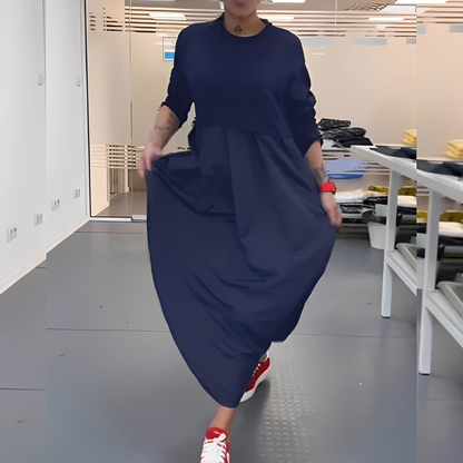 Gisèle - Rochie lejeră cu guler rotund pentru femei