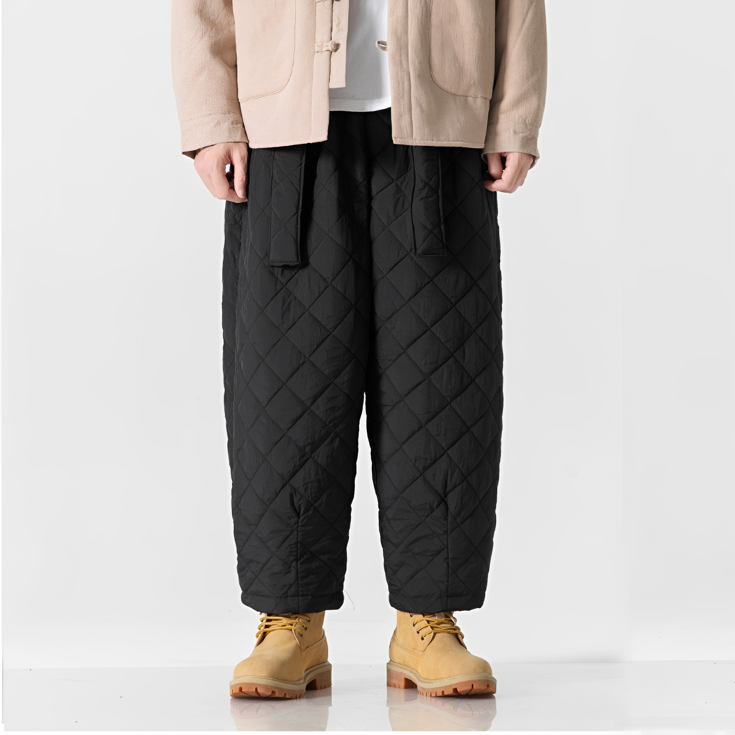 Johnny - Pantaloni termici casual cu croială dreaptă pentru bărbați