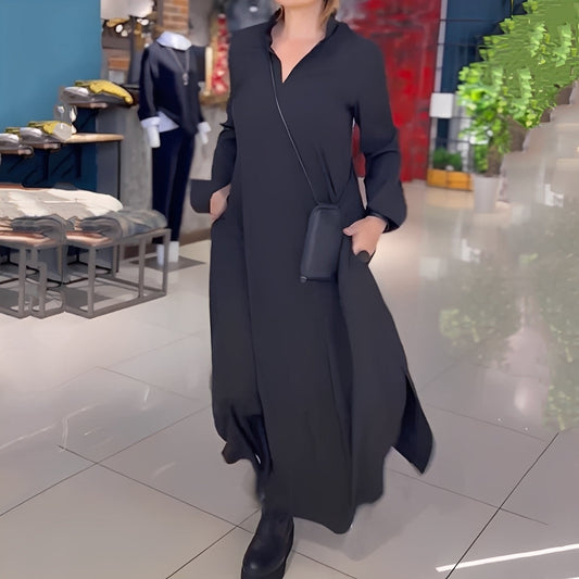 Hélène - Rochie feminină largă cu deschidere laterală