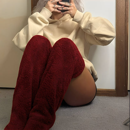 Camellia - Șosete de iarnă calde, peste genunchi, pentru femei