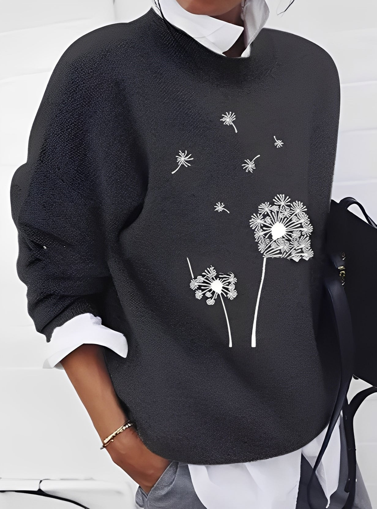 Milly - Pulover stilizat, lejer cu print pentru femei