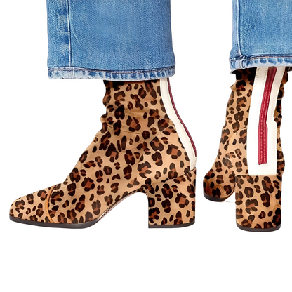 Juliana - Elegante botine cu toc pătrat pentru femei