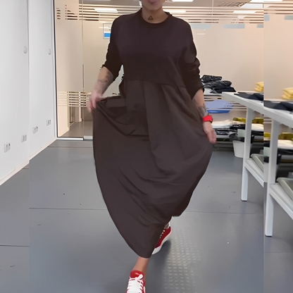 Gisèle - Rochie lejeră cu guler rotund pentru femei