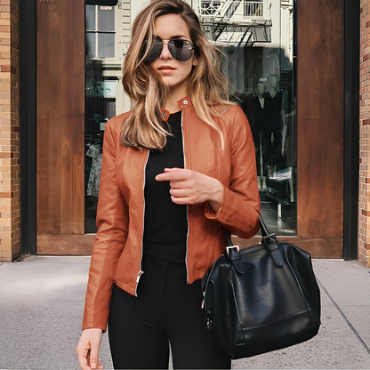 Lysiane - Jachetă de iarnă din piele, elegantă pentru femei