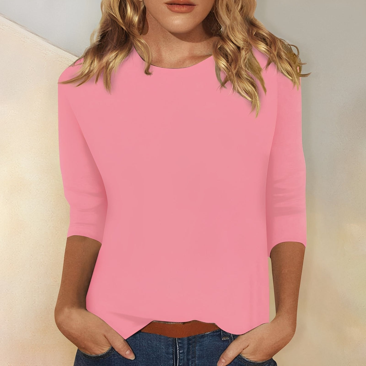 Katherina - Tricou confortabil cu guler rotund
