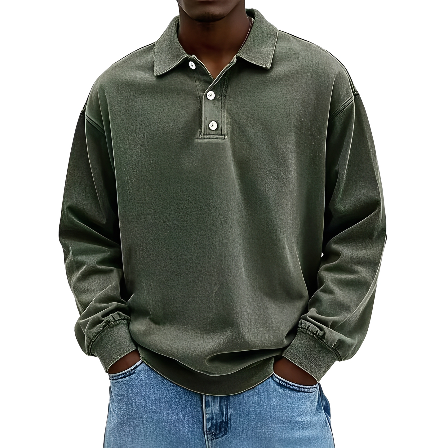 Chris - Tricou clasic gros cu mânecă lungă pentru bărbați