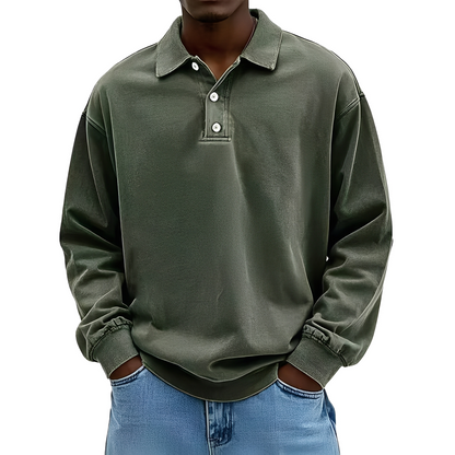 Chris - Tricou clasic gros cu mânecă lungă pentru bărbați