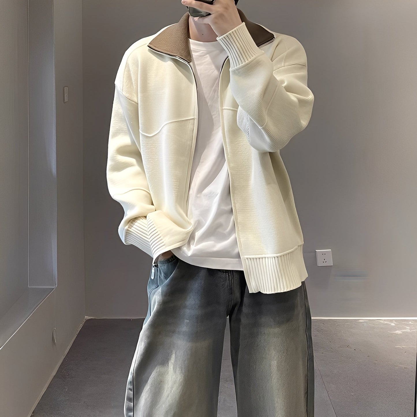 Henry - Cardigan modern, tricotat lejer pentru bărbați