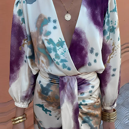 Éva - Rochie elegantă cu decolteu în V pentru femei