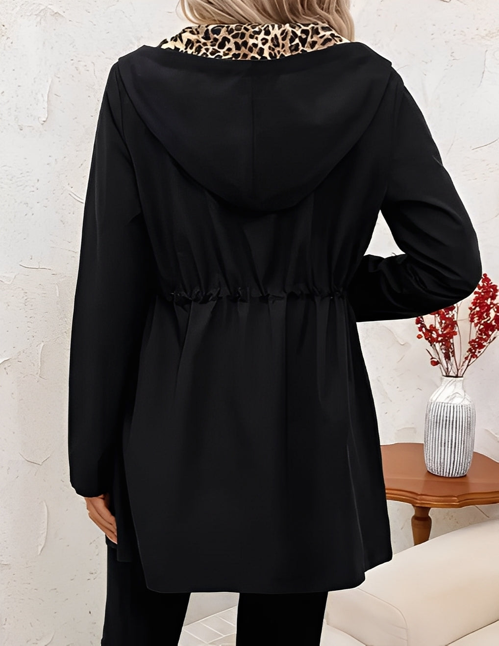 Jennelle - Jachetă reversibilă stilată cu glugă pentru femei