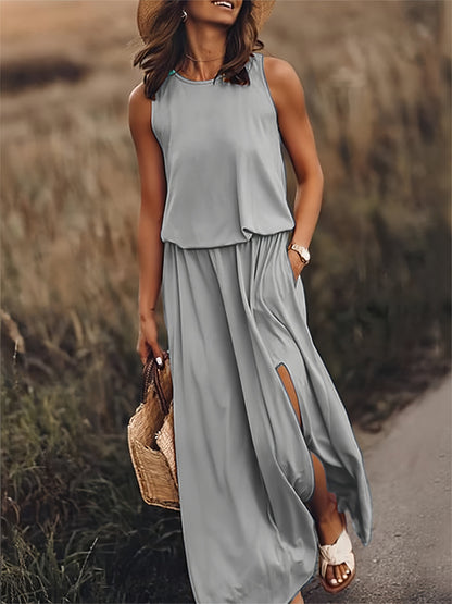 Edna - Rochie maxi boho din modal în stil elegant